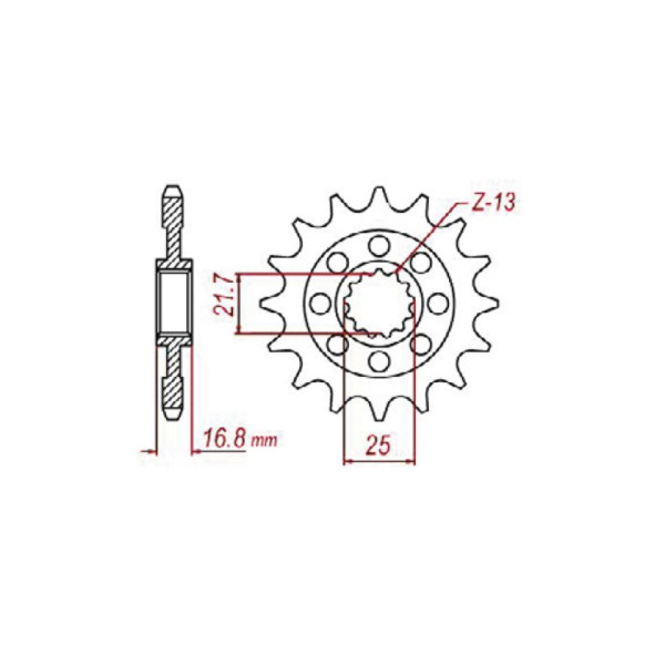 Зубчастий диск SUNSTAR 3D4 16 зубів