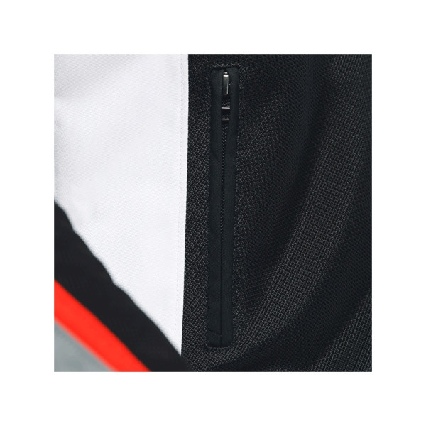 Жіноча текстильна мотоциклетна куртка Dainese Hydraflux 2 Air D-Dry чорна-сіра-червона