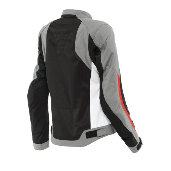 Жіноча текстильна мотоциклетна куртка Dainese Hydraflux 2 Air D-Dry чорна-сіра-червона