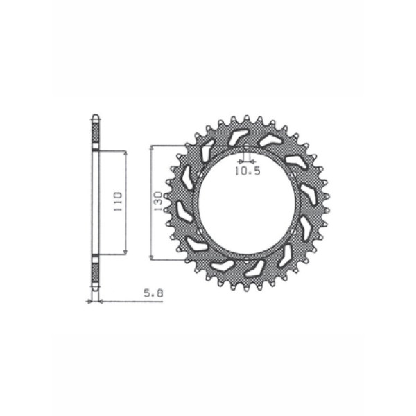 Комплект приводу: ланцюг D.I.D.520 NZ SUPER NON-O-RING 112 ланок та зірочки SUNSTAR для Yamaha YZF-R3 15-17/ MT-03 16-17