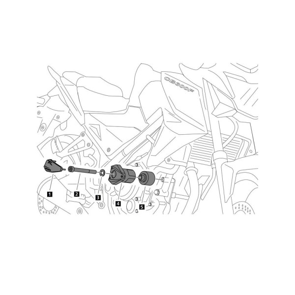 Краш-пади PUIG для Honda CB300F 15-19
