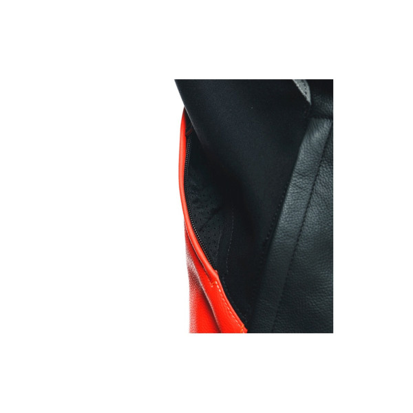 Мотоциклетна куртка шкіряна Dainese Racing 4 чорна-червона