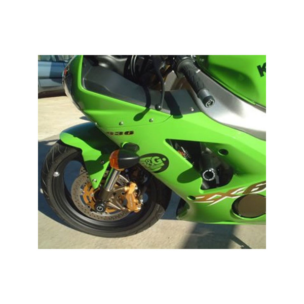 Краш-пади R&G для Kawasaki ZX6-R (03-04) чорні
