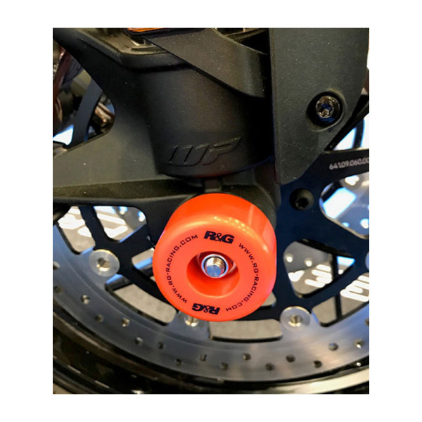 Слайдери переднього підвішування R&G до KTM 790 / 890 Duke, 950 Supermoto / R, 990 SMR, 990 SMT (08), 990 / R Super Duke, 990 помаранчеві
