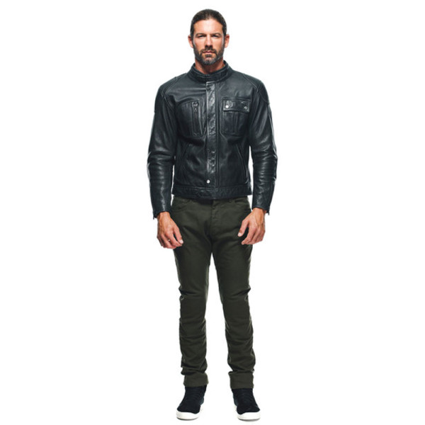 Мотоциклетна шкіряна куртка Dainese Atlas чорна