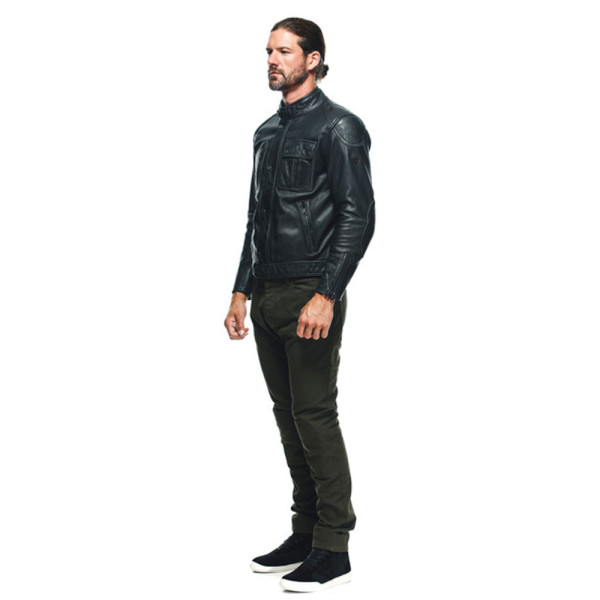 Мотоциклетна шкіряна куртка Dainese Atlas чорна