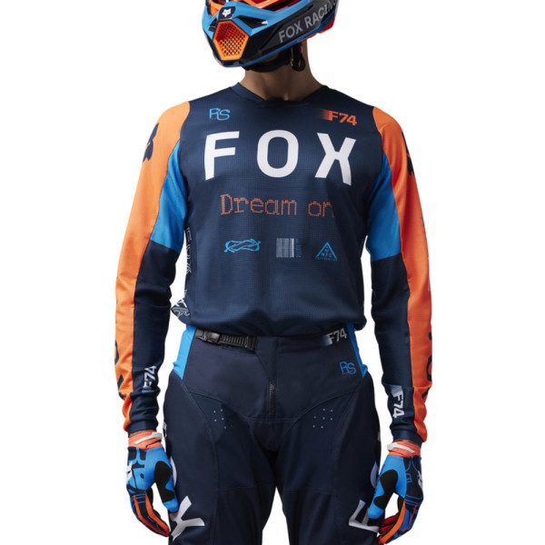 Кросова кофта Fox 180 Race Spec Midnight синьо-помаранчева