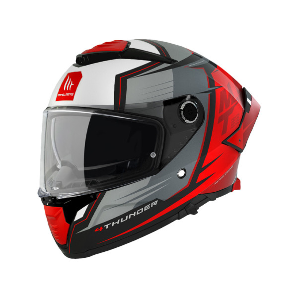 Шолом інтегральний MT Thunder 4 SV Pental сірий-червоний матовий