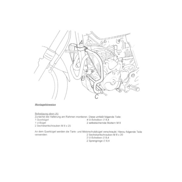 Гмоли двигуна Hepco&Becker для Honda SLR 650 (97-99)/Vigor 650 (99-02) чорний