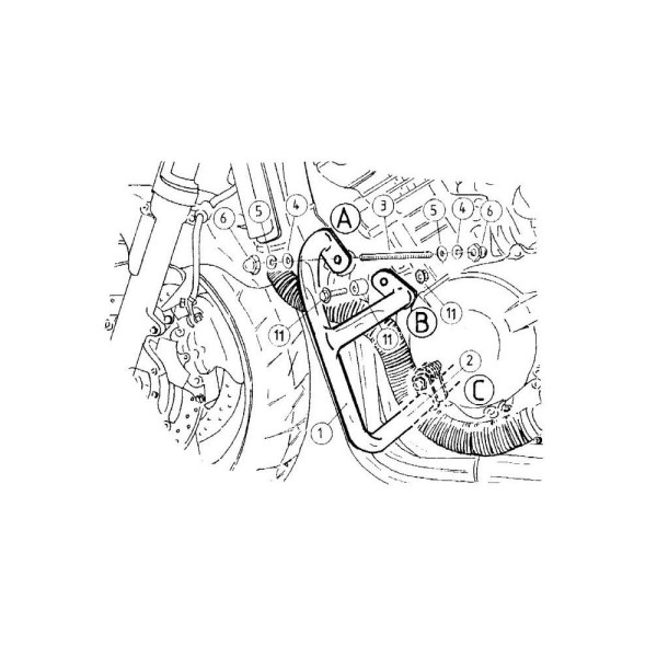 Гмоли - чорні Hepco&Becker для Honda CB 900 Hornet 02-05