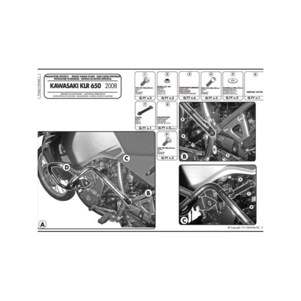 Гмоли двигуна Kappa Kawasaki KLR 650 Enduro (07-21) чорні