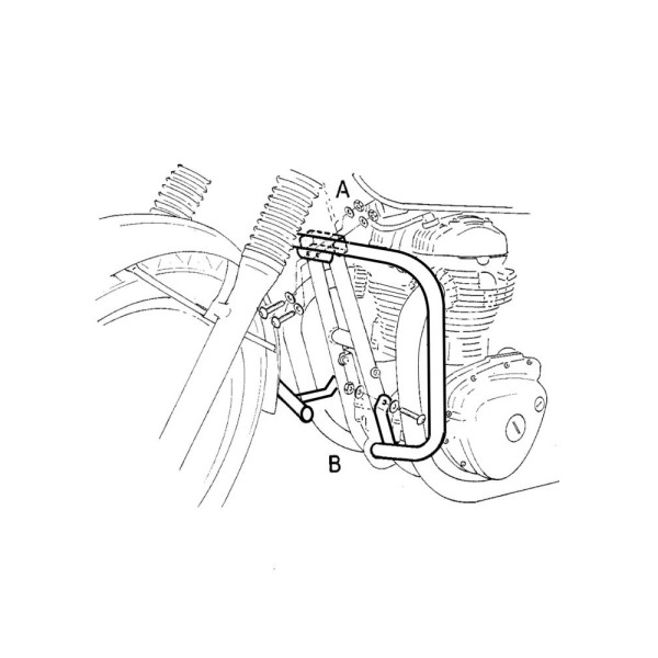 Гмоли - чорний Hepco&Becker для Kawasaki W 800 11-