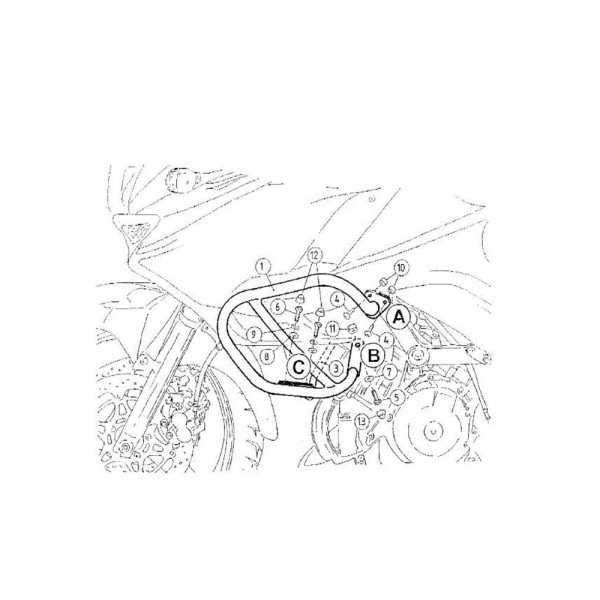 Гмоли - чорні Hepco&Becker для Kawasaki KLV 1000 04-05