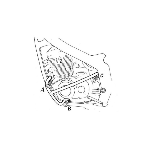 Гмол двигуна Hepco&Becker для Suzuki GS 500 E (89-01) / GS 500 (01-08) чорний