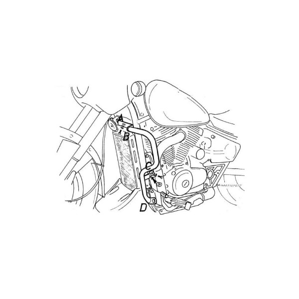 Гмол двигуна Hepco&Becker для Suzuki VZ 800 Marauder (96-03) хром