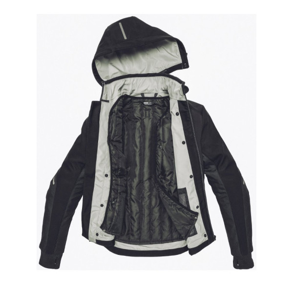 Мотоциклетна кофта Spidi Hoodie Armor H2Out чорна-біла
