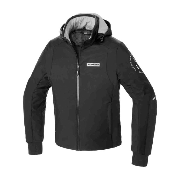 Мотоциклетна кофта Spidi Hoodie Armor H2Out чорна-біла