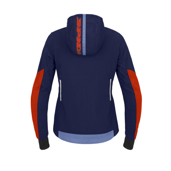 Кросова кофта жіноча Spidi Hoodie Armor Light синьо-червона