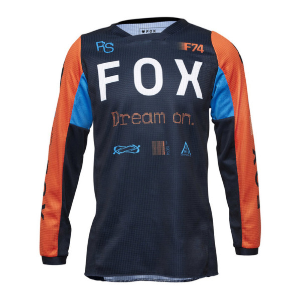 Кросова кофта дитяча Fox 180 Lean чорний-помаранчевий