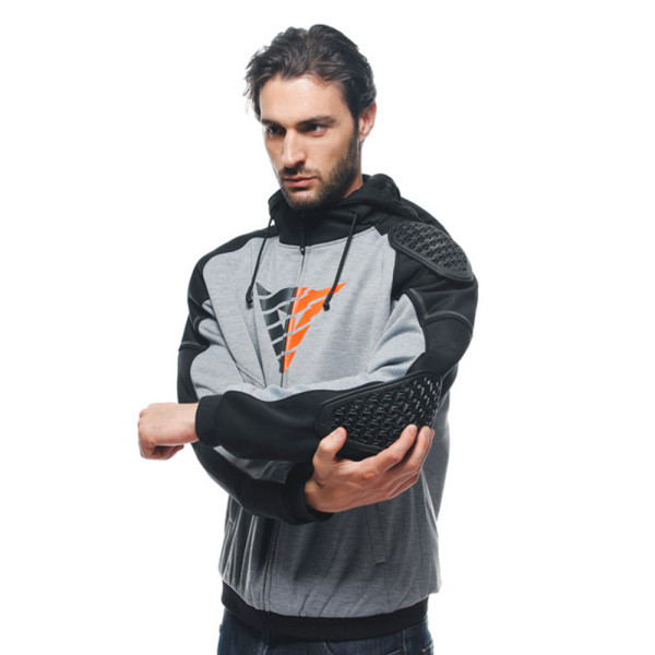 Мотоциклетна кофта Dainese Daemon-X Safety сіро-чорно-червона