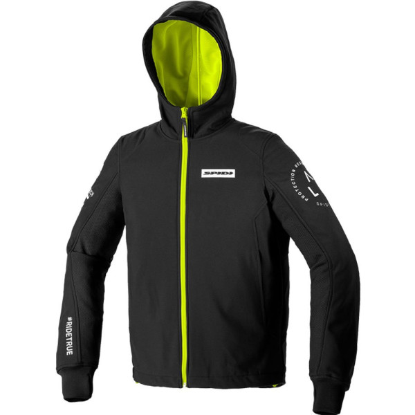 Мотоциклетна кофта Spidi Hoodie Armor Evo чорна-флюо