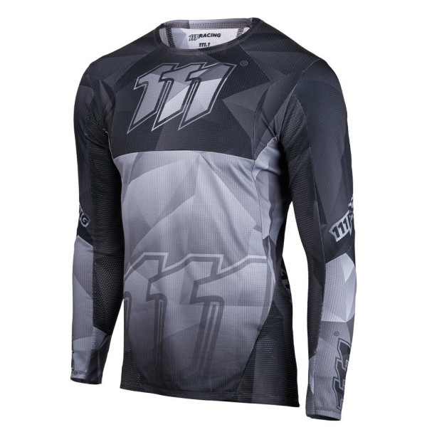 Кросова кофта 111 Racing 111.1 чорна-сіра