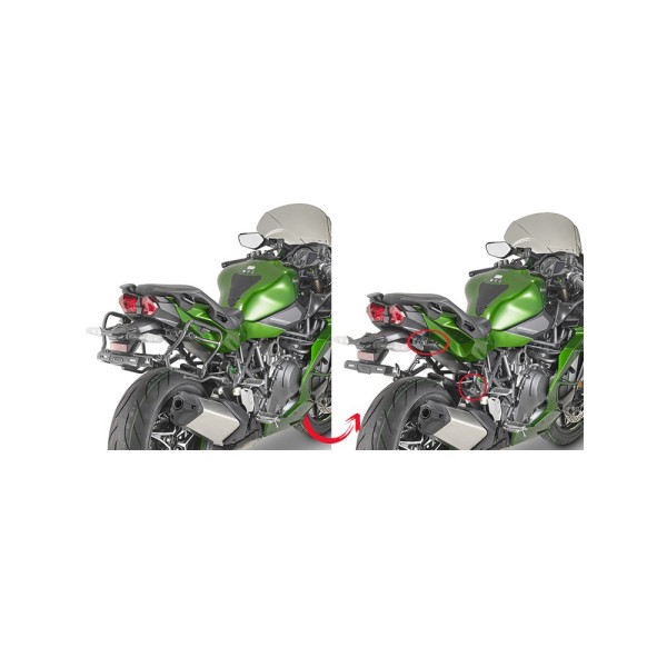 Кронштейн GIVI з можливістю швидкого демонтажу під бічні кофри V35/ V37 Monokey® Kawasaki Ninja H2 SX 18-21