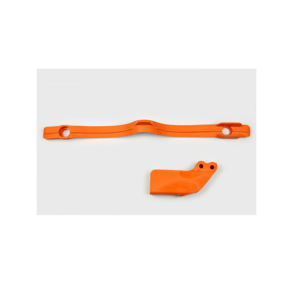 Комплект слайдер+направляюча ланцюга UFO для KTM SX/EXC 125/200/250/300, EXC-F 450 (97-07), SX-F 250 (05-06), SX 400 (00-02), SX 450 (03-06), SX 520 (02) помаранчевий