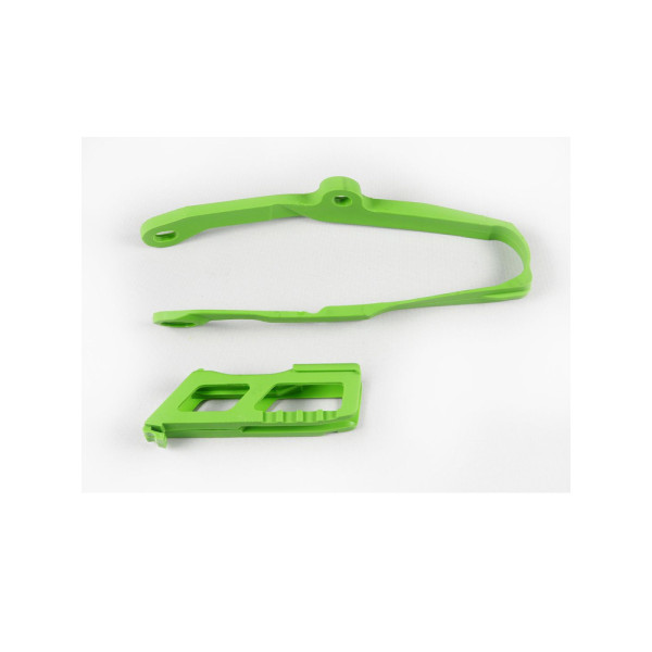 Комплект слайдер+направляюча ланцюга UFO для Kawasaki KXF 250 (17-20), KXF 450 (16-18) зелений