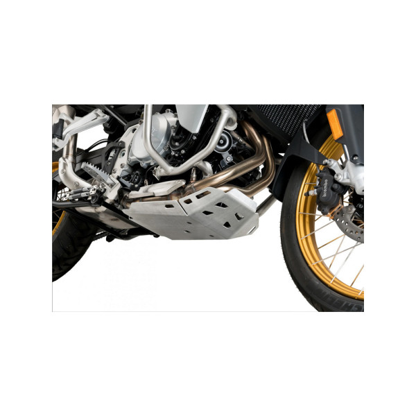 Захист двигуна/ передній спойлер Puig BMW F750GS / F800GS / F850GS / F900GS сріблястий