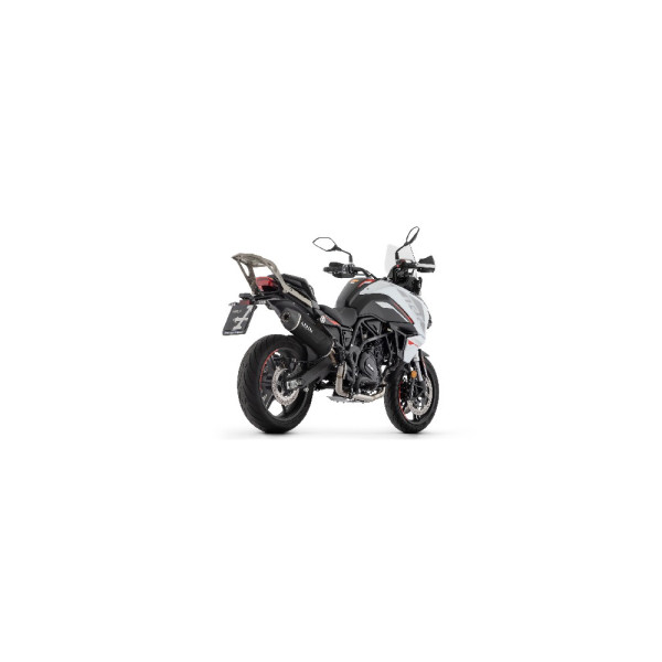 Вихлопна система Arrow Indy Race Evo з гомологацією Benelli TRK 702/ X (23-) алюмінієва, чорна