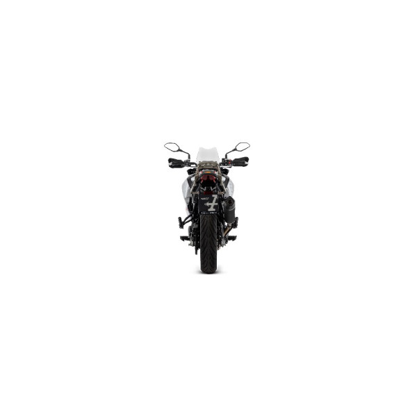 Вихлопна система Arrow Indy Race Evo з гомологацією Benelli TRK 702/ X (23-) алюмінієва, чорна