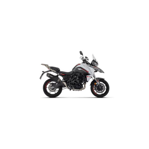 Вихлопна система Arrow Indy Race Evo з гомологацією Benelli TRK 702/ X (23-) алюмінієва, чорна