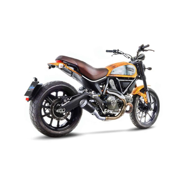 Глушник LeoVince LV-10 Black Edition Slip-On, Нержавіюча сталь для Ducati Monster 797 17-20, Scrambler 800 icon / Classic 15-16, Scrambler 800 Cafe Racer / Classic / Full Throttle / Icon 17-20