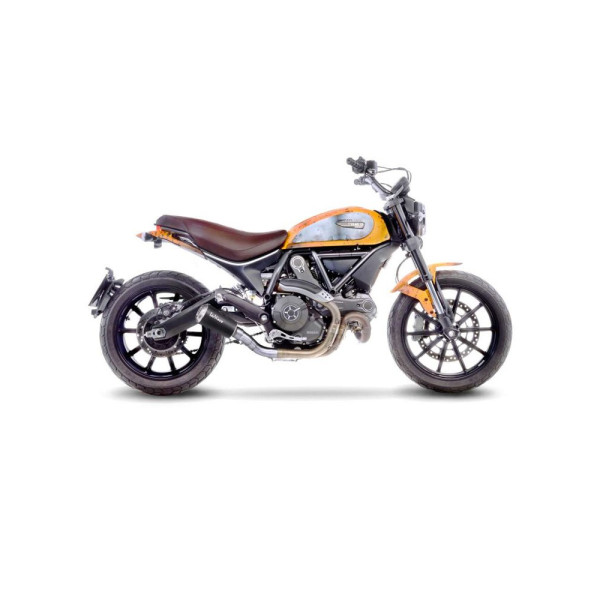 Глушник LeoVince LV-10 Black Edition Slip-On, Нержавіюча сталь для Ducati Monster 797 17-20, Scrambler 800 icon / Classic 15-16, Scrambler 800 Cafe Racer / Classic / Full Throttle / Icon 17-20