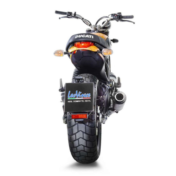 Глушник LeoVince LV-10 Slip-On, Нержавіюча сталь для Ducati Monster 797 17-20, Scrambler 800 icon / Classic 15-16, Scrambler 800 Cafe Racer / Classic / Full Throttle / Icon 17-20