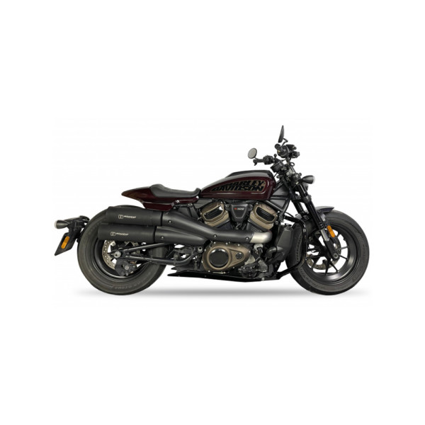 Глушник IXIL Ironhead Round black, HC2-2B (SLIP ON) - Harley Davidson Sportster S (21-)