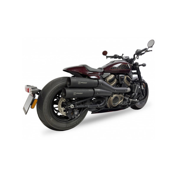 Глушник IXIL Ironhead Round black, HC2-2B (SLIP ON) - Harley Davidson Sportster S (21-)