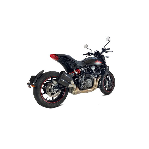 Глушник мотоцикловий IXRACE MK2 Indian FTR 1200 S/ R (22-23) чорний, без гомологації, подвійний
