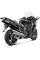 Глушник мотоцикловий Akrapović для Kawasaki 1400 GTR 08-17, Concours 14 08-17 Slip-On Line, Титан + Вуглецеве волокно