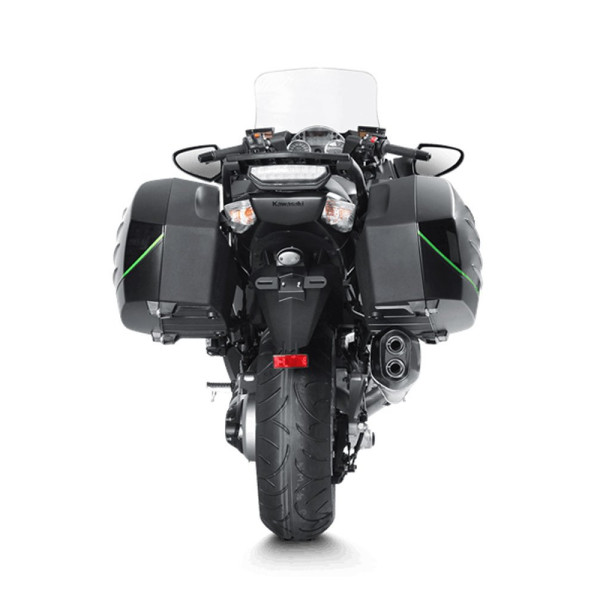 Глушник мотоцикловий Akrapović для Kawasaki 1400 GTR 08-17, Concours 14 08-17 Slip-On Line, Титан + Вуглецеве волокно