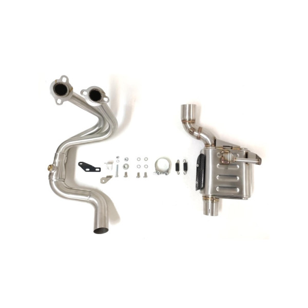 Повний вихлопний комплект IXRACE MK2 Kawasaki Z 650/ Ninja 650 (23-)/ Z 650 RS (24-) чорний, з гомологацією