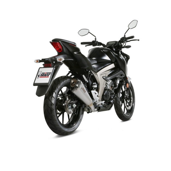 Повний вихлопний комплект (Delta Race) MIVV для Suzuki GSX-R 125 / GSX-S 125 (17-20) срібний
