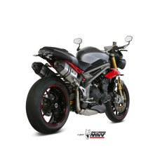 Глушники мотоциклов Slip-On Line (Speed Edge) MIVV для Triumph Speed Triple 1050 R / S / RS (16-17) срібні