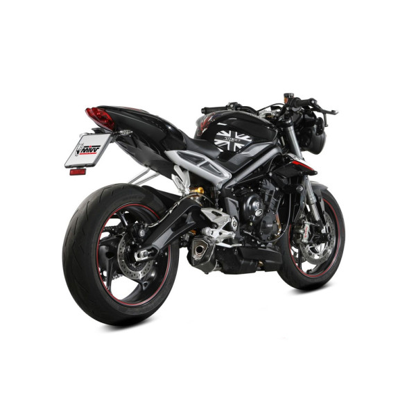Глушник мотоцикловий Slip-On Line (Delta Race) MIVV для Triumph Street Triple 660 S / 765 R / RS / S (17-) чорний