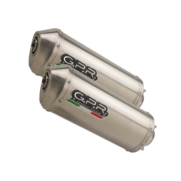 Глушник G.P.R Satinox Double Slip-On, Нержавіюча сталь - Yamaha Bt Bulldog 1100 02-07