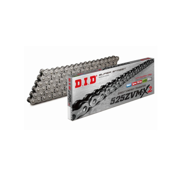 Привідний ланцюг D.I.D. 525ZVM-X2 Super Street X-Ring сталевий 112 ланок