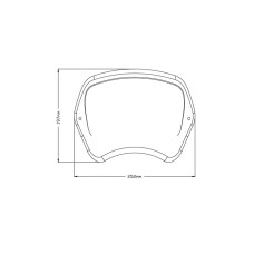 Пластикова вітрова кришка PUIG Retroplate для Harley-Davidson Sportster Forty-Eight 17-20