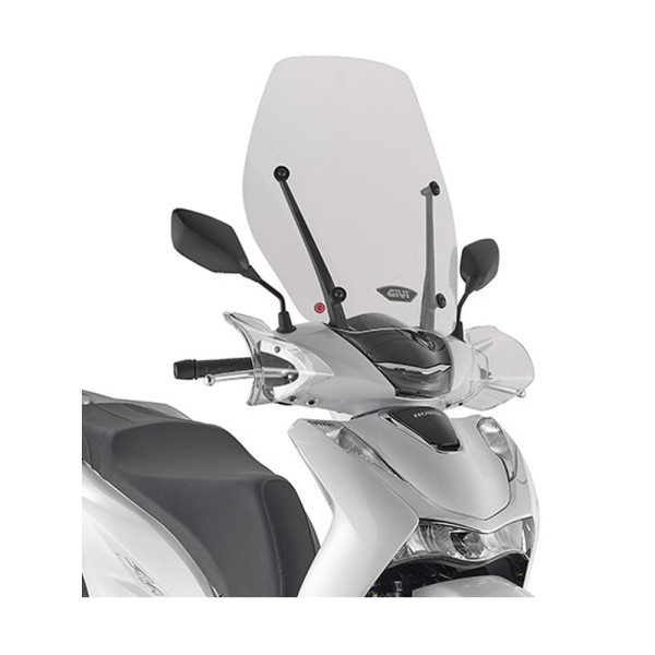 Мотоциклетний щиток GIVI Piaggio 1 (21-)/ Honda SH 125/ 150 (20-)/ SH 350 (21-) прозорий креплення до Piaggio доступне окремо