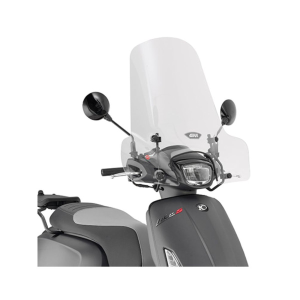 Мотоциклетний екран GIVI для Kymco Like Sport (22-) прозорий кронштейн в комплекті